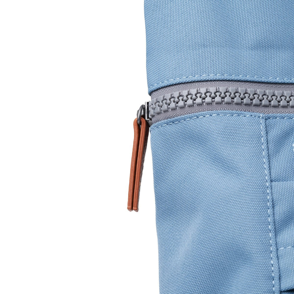 Roka London Finchley Sustainable Canvas Rucksack, Retro Blue