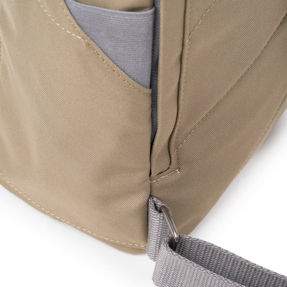 Roka London Finchley Sustainable Canvas Rucksack, Taupe
