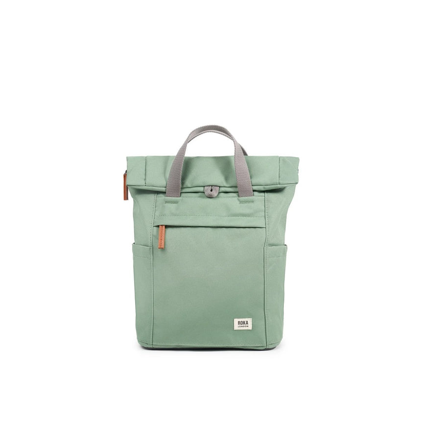 Roka London Finchley Sustainable Canvas Rucksack, Frost