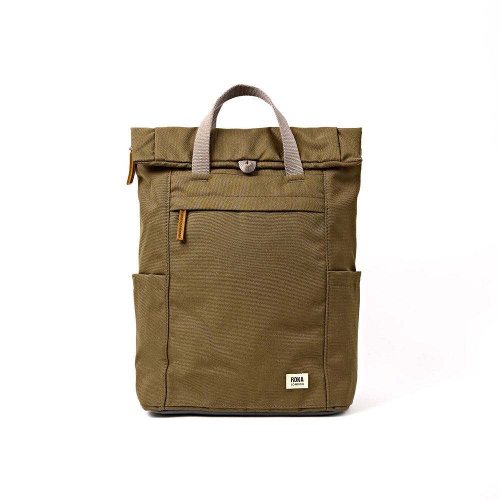 Roka London Finchley Sustainable Canvas Rucksack, Sea Spray