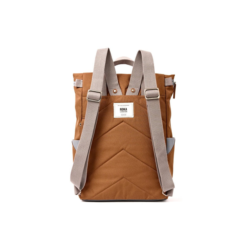 Roka London Finchley Sustainable Canvas Rucksack, Cinnamon