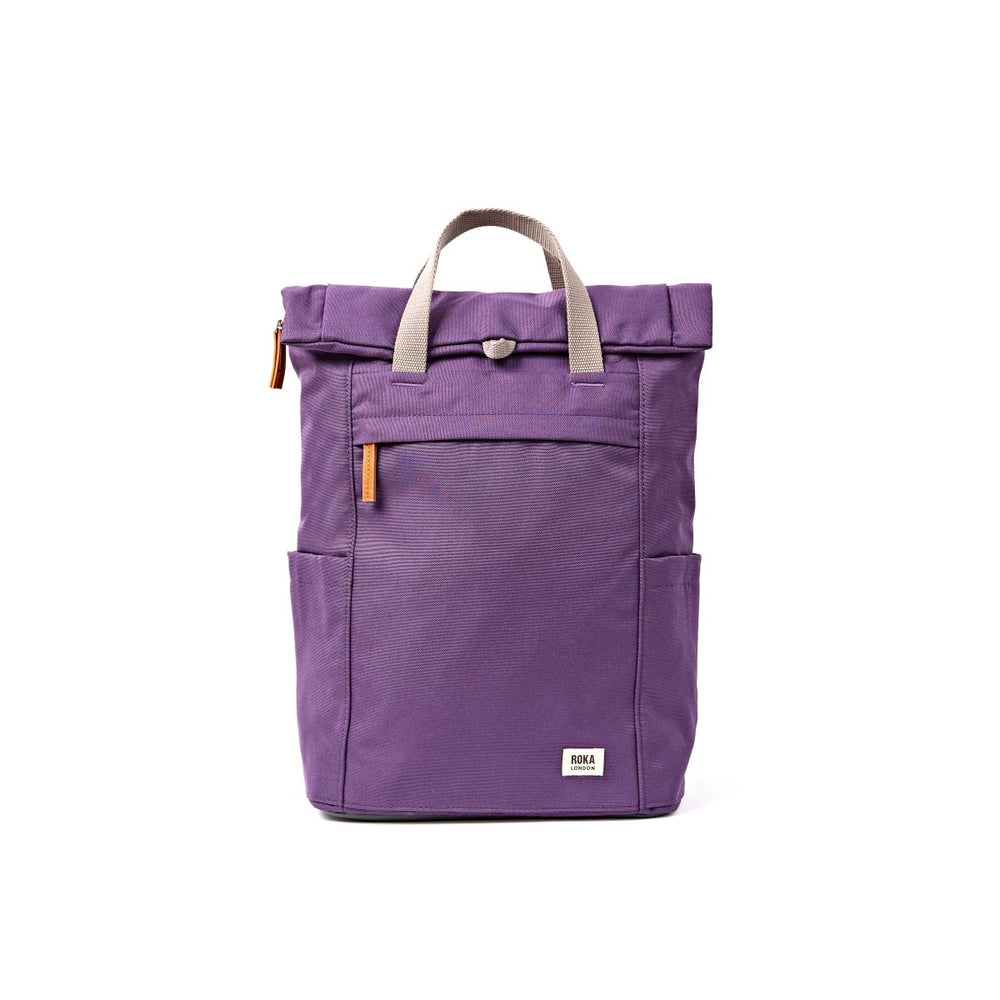 Roka London Finchley Sustainable Canvas Rucksack, Deep Grape