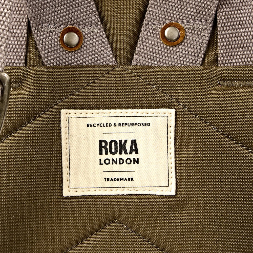 Roka London Finchley Sustainable Canvas Rucksack, Sea Spray