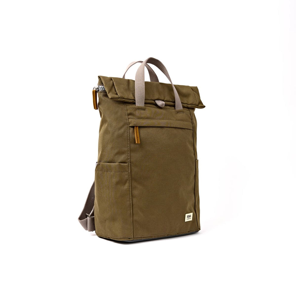 Roka London Finchley Sustainable Canvas Rucksack, Sea Spray