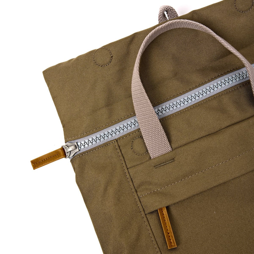 Roka London Finchley Sustainable Canvas Rucksack, Sea Spray