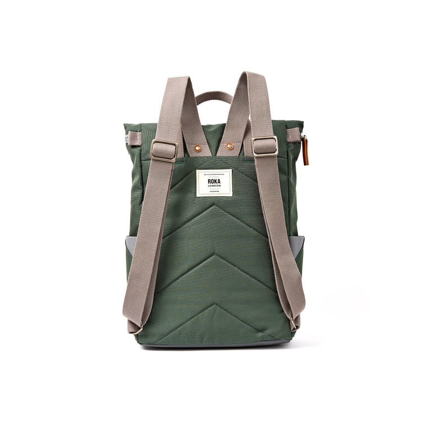 Roka London Finchley Sustainable Canvas Rucksack, Thunderstorm