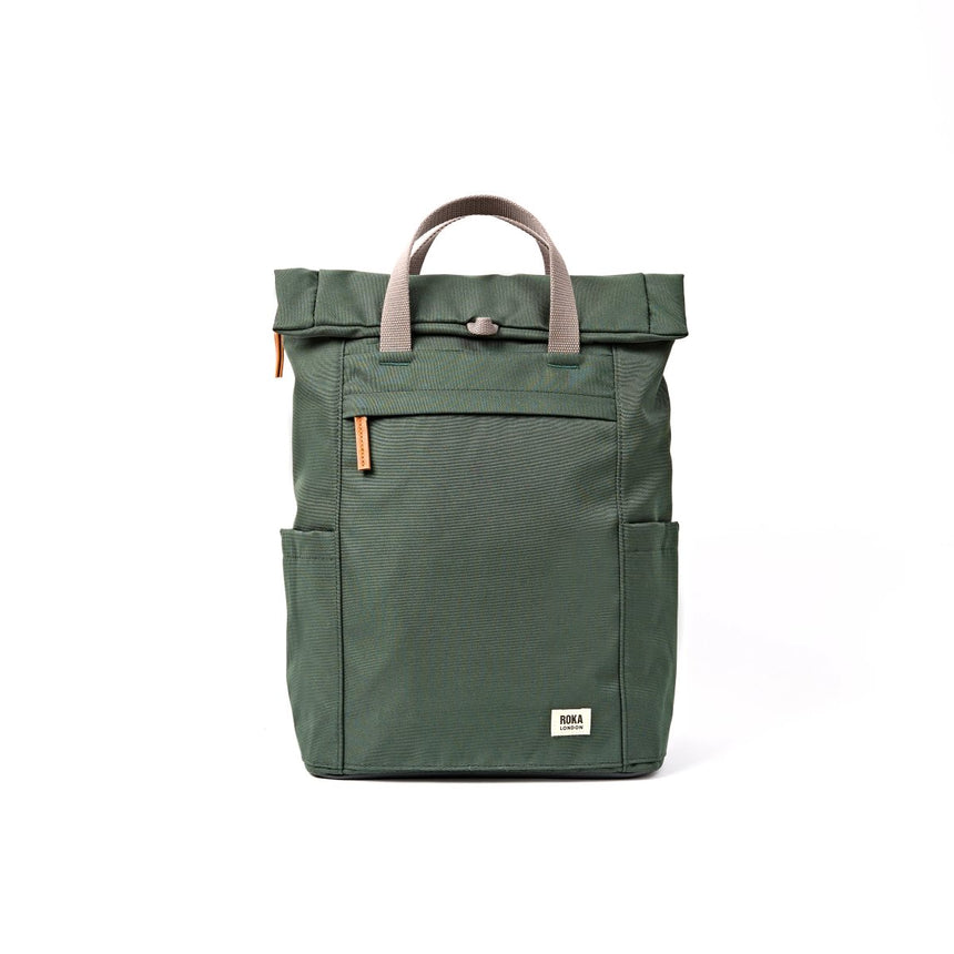 Roka London Finchley Sustainable Canvas Rucksack, Thunderstorm