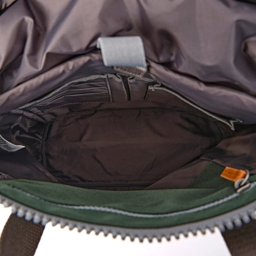 Roka London Finchley Sustainable Canvas Rucksack, Thunderstorm