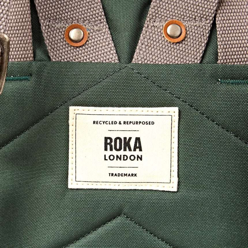 Roka London Finchley Sustainable Canvas Rucksack, Thunderstorm