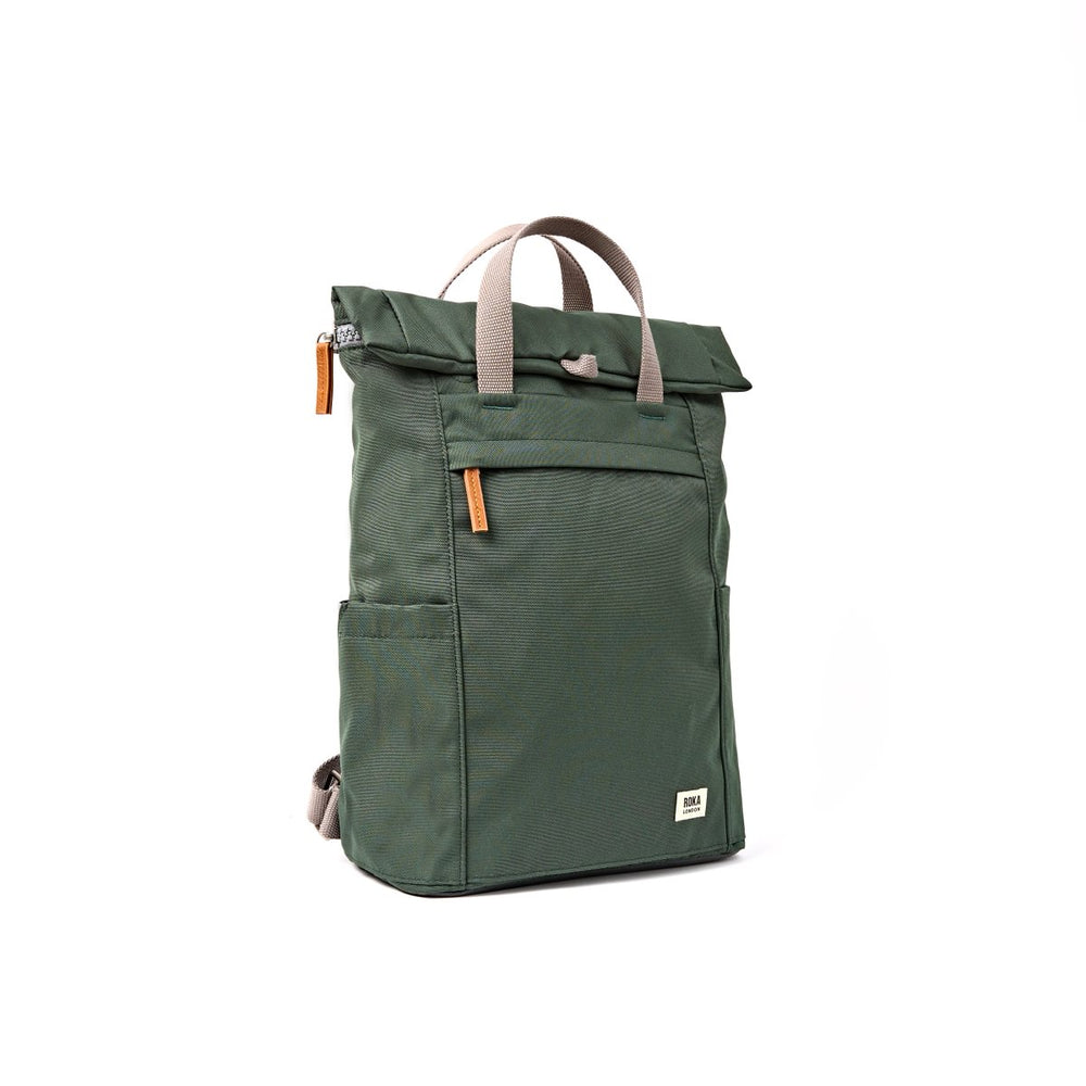 Roka London Finchley Sustainable Canvas Rucksack, Thunderstorm