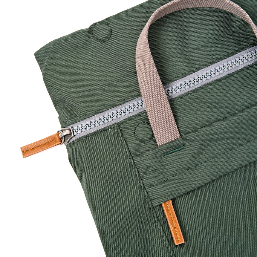 Roka London Finchley Sustainable Canvas Rucksack, Thunderstorm