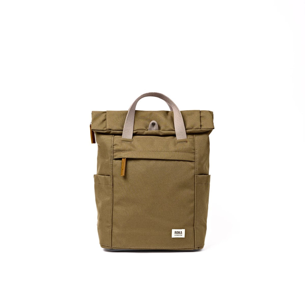 Roka London Finchley Sustainable Canvas Rucksack, Sea Spray