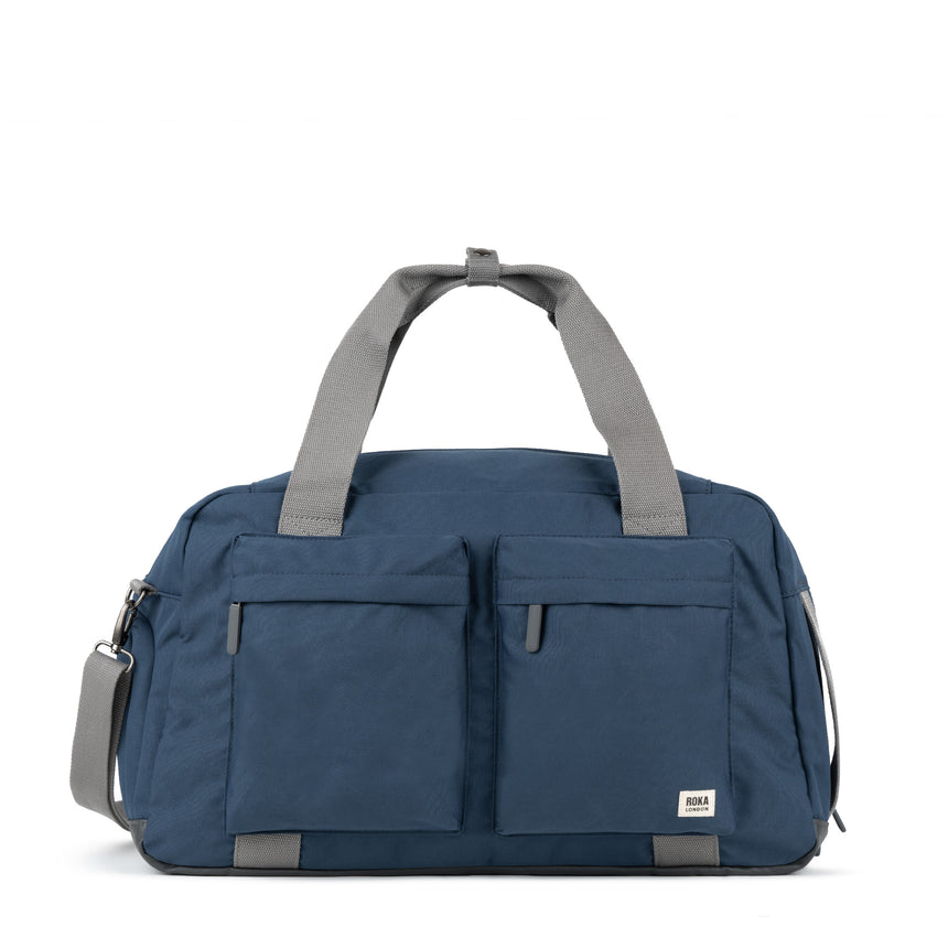 Roka London Gatwick Large Duffel Bag, Deep Blue  (Recycled Canvas)