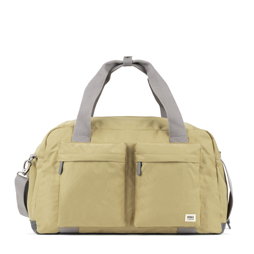 Roka London Gatwick Large Duffl Bag, Khaki (Recycled Canvas)