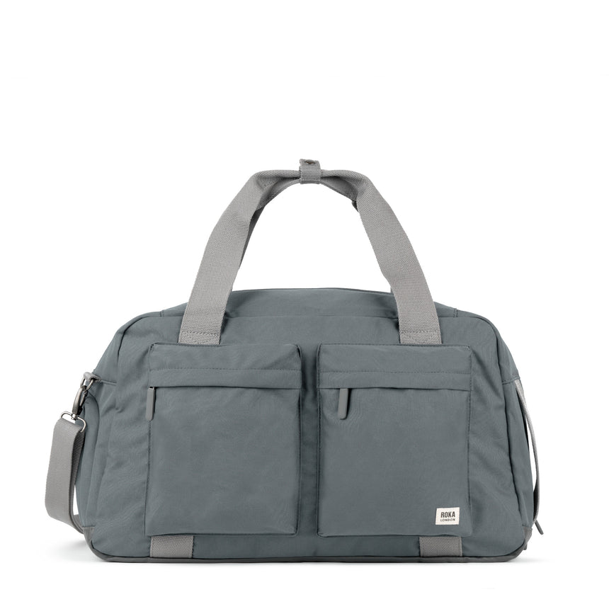 Roka London Gatwick Large Duffel  Bag, Smoke (Recycled Canvas)