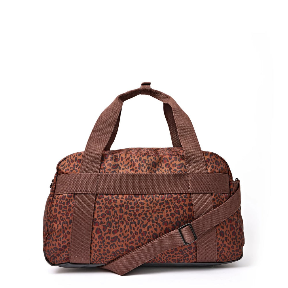 Roka London Gatwick Medium  Duffel Bag, Mini Leopard (Recycled Canvas)