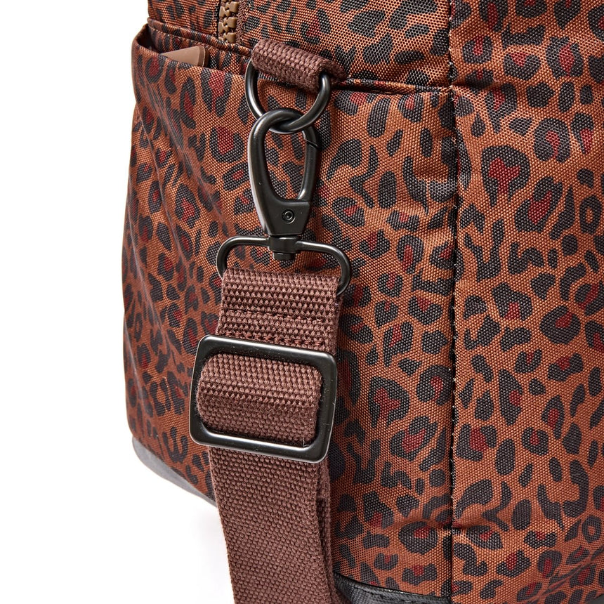 Roka London Gatwick Medium  Duffel Bag, Mini Leopard (Recycled Canvas)