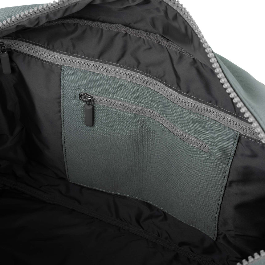 Roka London Gatwick Medium Duffel Bag, Pewter (Recycled Canvas)