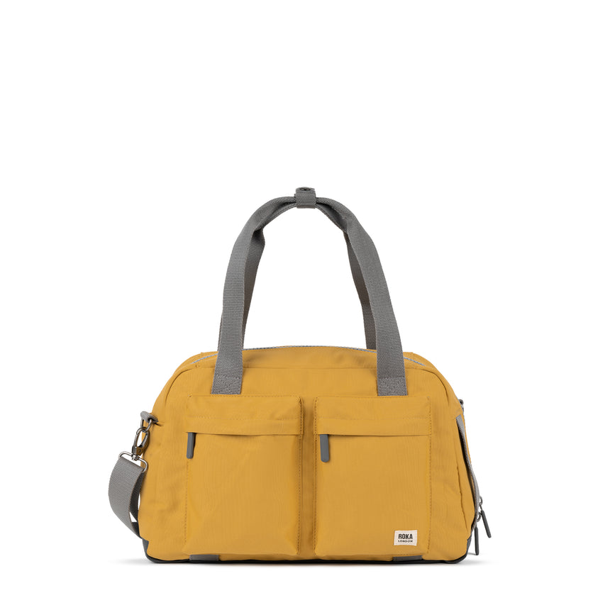 Roka London Gatwick Small Duffl Bag, FLax (Recycled Canvas)