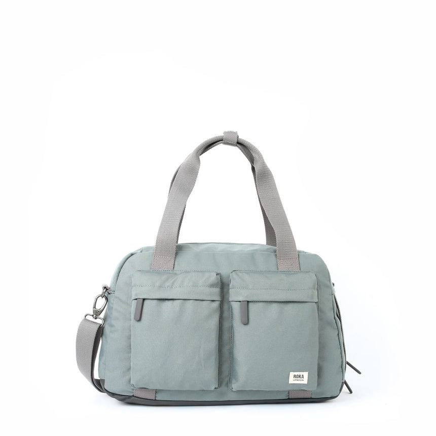 Roka London Gatwick Duffel Bag, Pewter (Recycled Canvas)