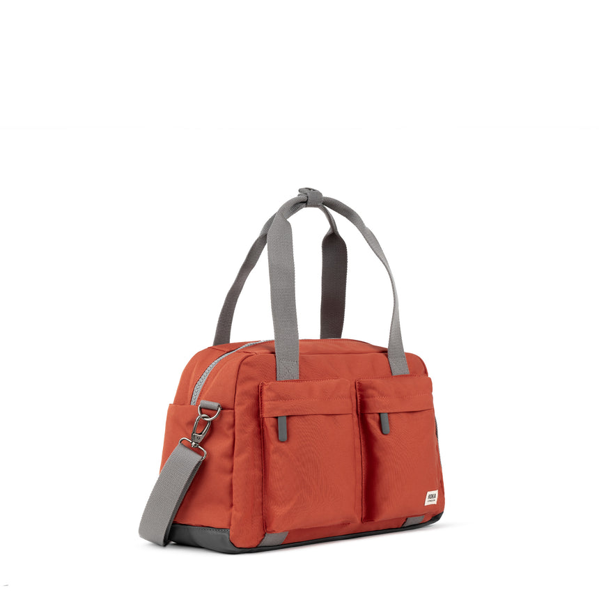 Roka London Gatwick Small Duffl Bag, Rooibos (Recycled Canvas)