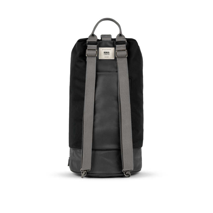 Roka London Heathrow Duffl Bag, Ash (Recycled Canvas)