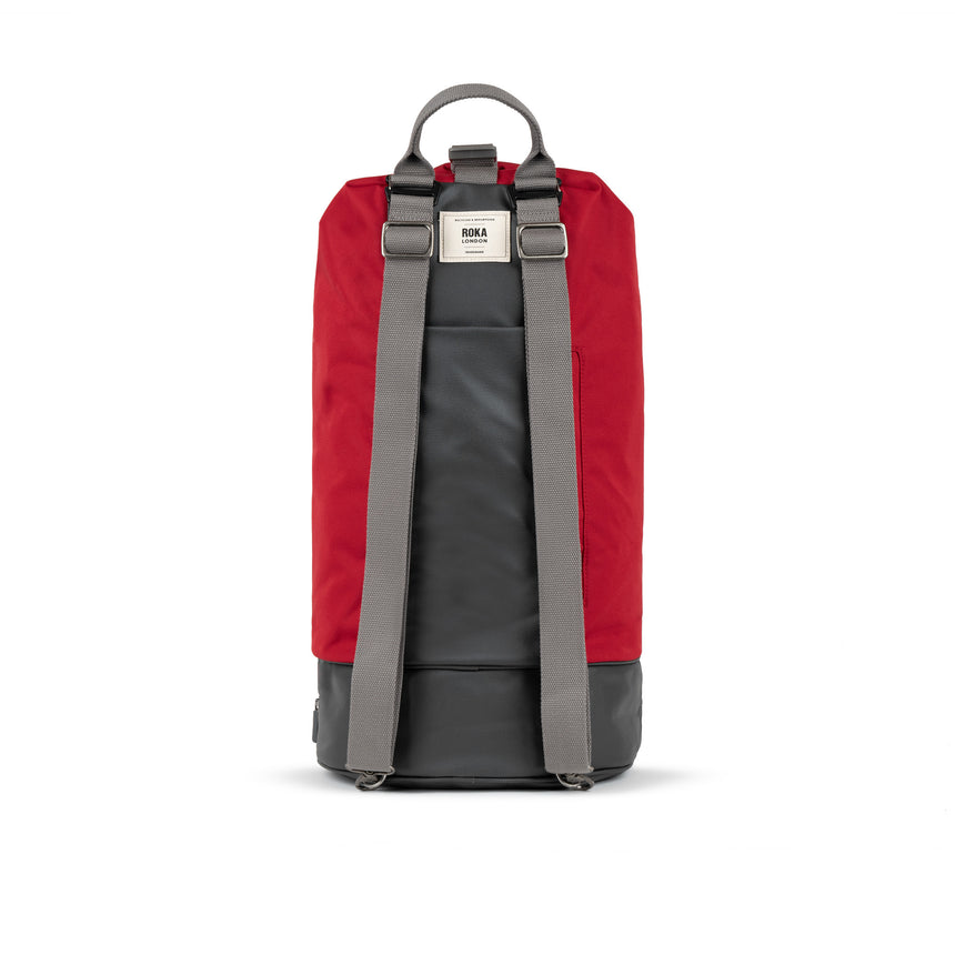 Roka London Heathrow Duffel Bag, Mars Red (Recycled Canvas)