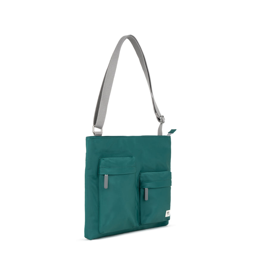 Roka London Moorgate M Tote Bag, Teal (Recycled Nylon)