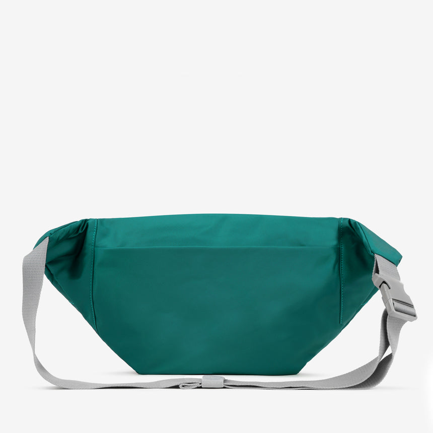 Roka London Oval M Cross Body Bag, Teal  ( Recycled Nylon)