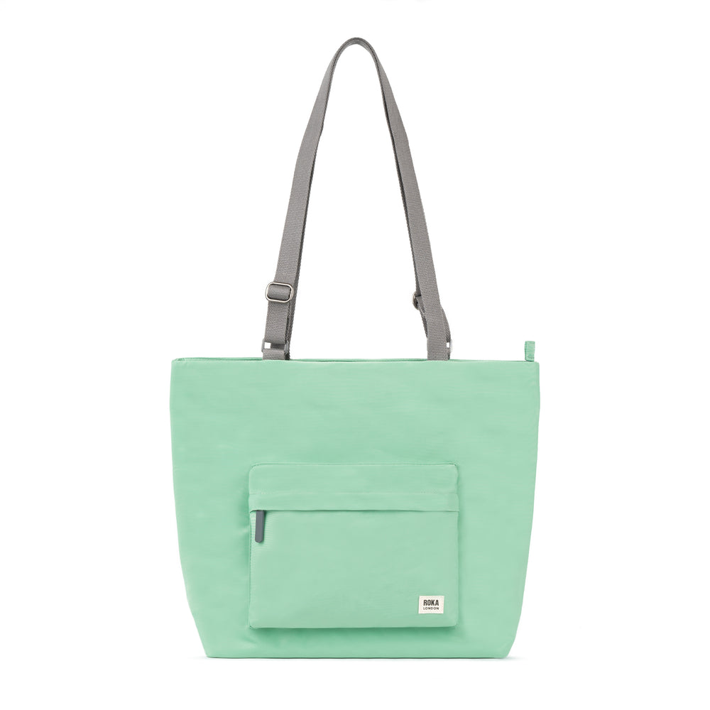 Roka London Trafalgar B Tote Bag, Matcha  (Recycled Nylon )