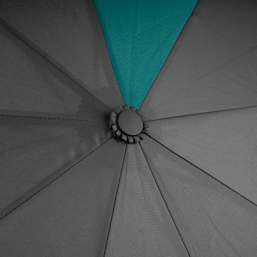 Roka London Waterloo Sustainable Umbrella, Black & Teal