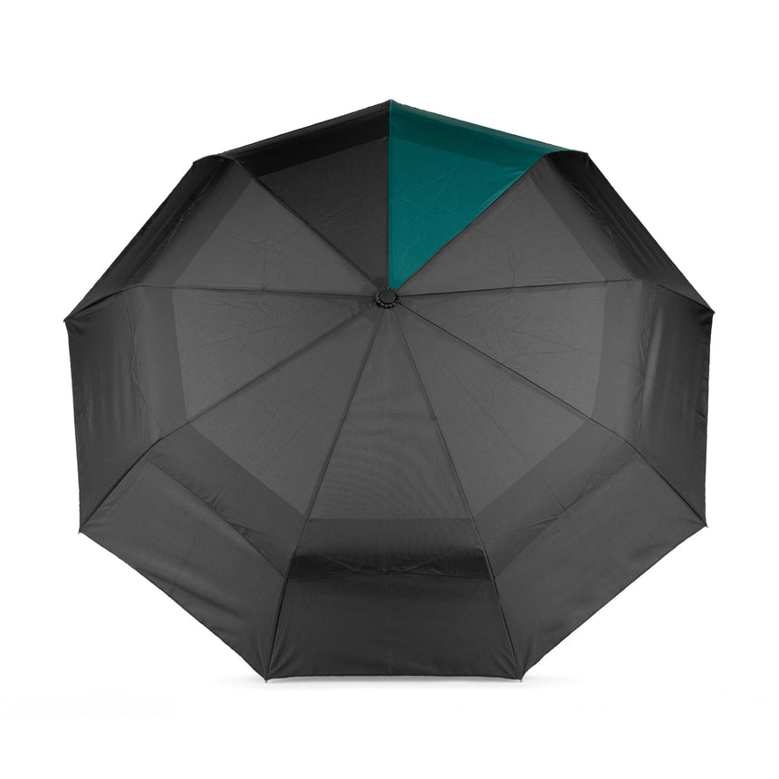 Roka London Waterloo Sustainable Umbrella, Black & Teal