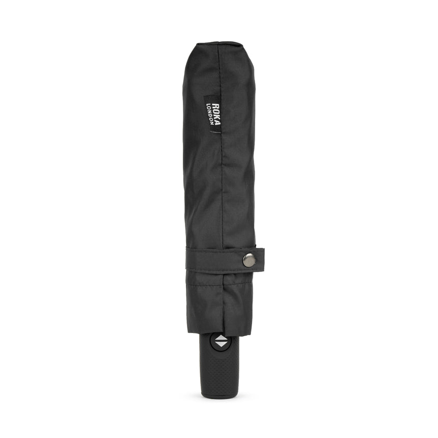 Roka London Waterloo Sustainable Umbrella, Black & Teal