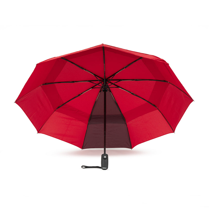 Roka London Waterloo Sustainable Umbrella, Cranberry & Plum