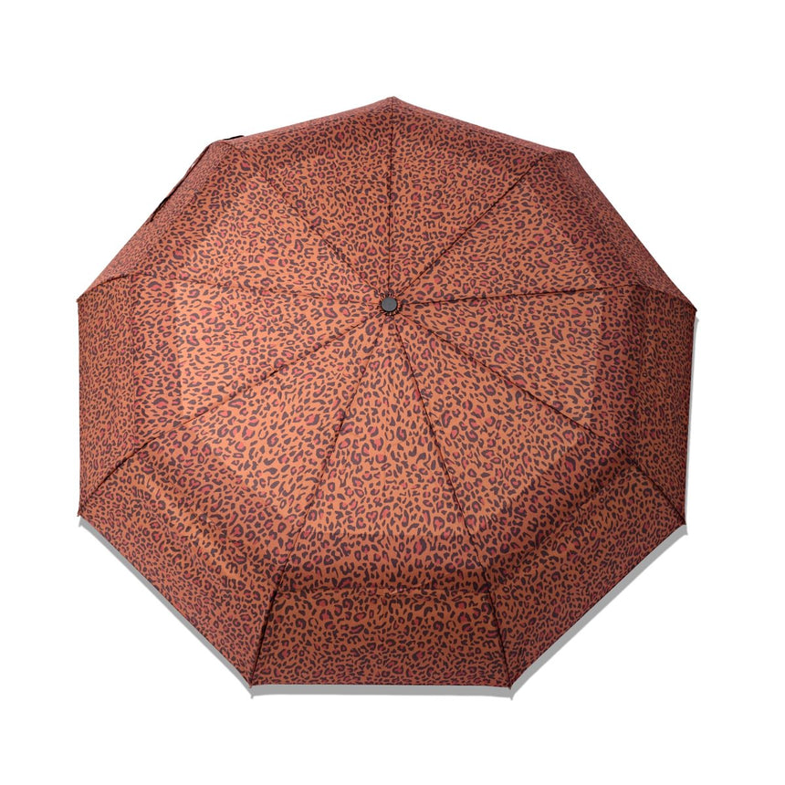 Roka London Waterloo Sustainable Umbrella, Mini Leopard