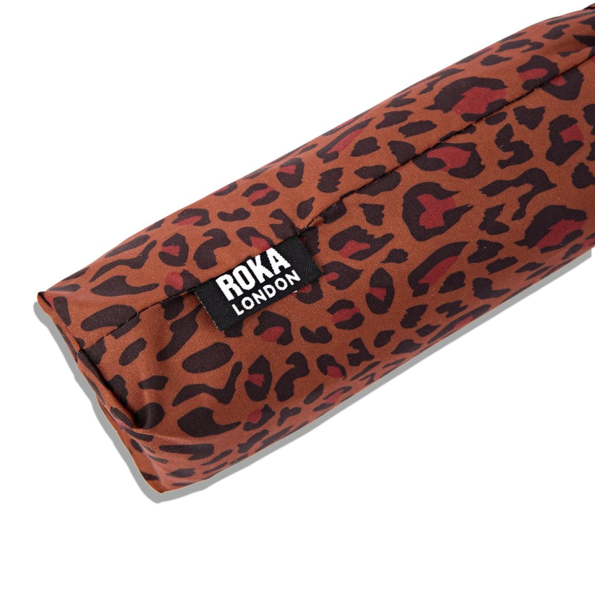 Roka London Waterloo Sustainable Umbrella, Mini Leopard