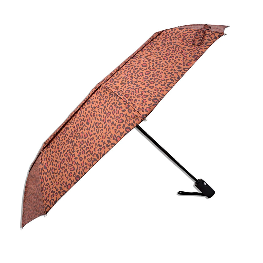 Roka London Waterloo Sustainable Umbrella, Mini Leopard