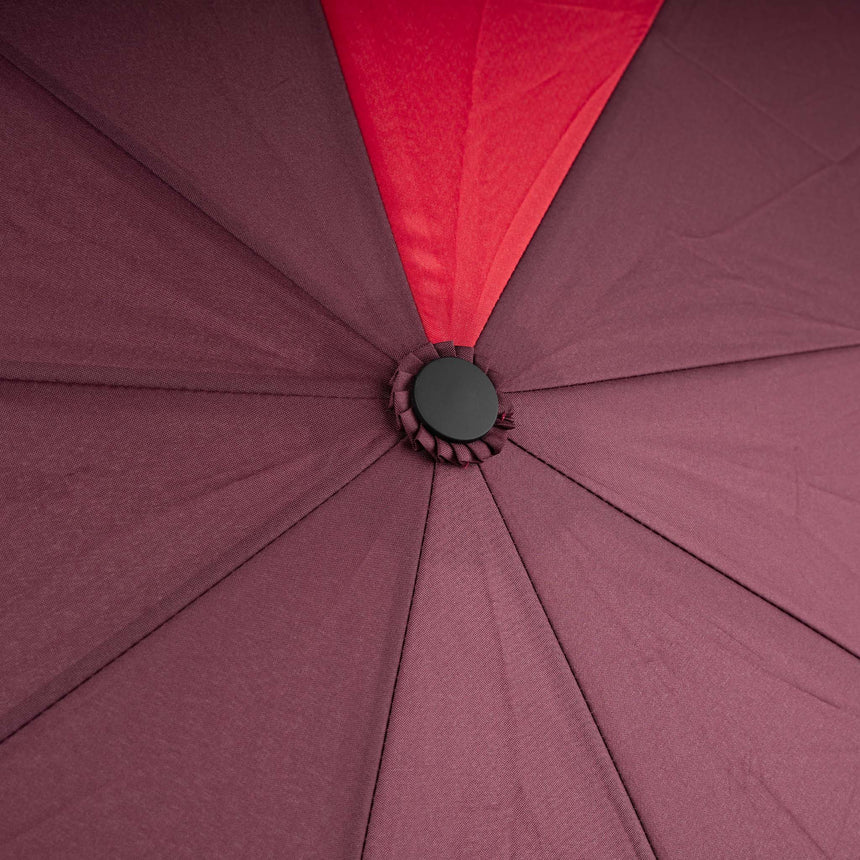 Roka London Waterloo Sustainable Umbrella, Plum & Cranberry