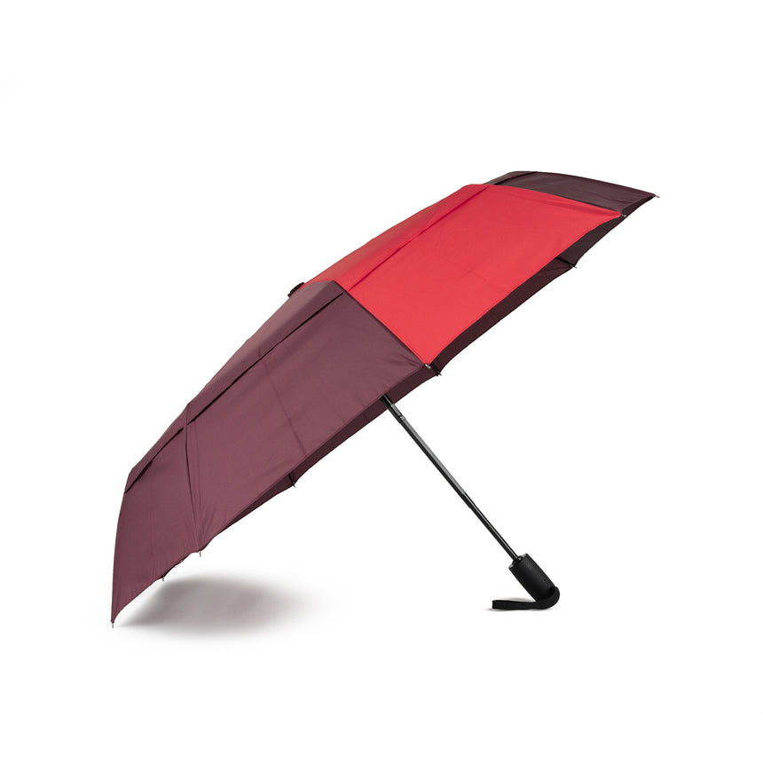 Roka London Waterloo Sustainable Umbrella, Plum & Cranberry