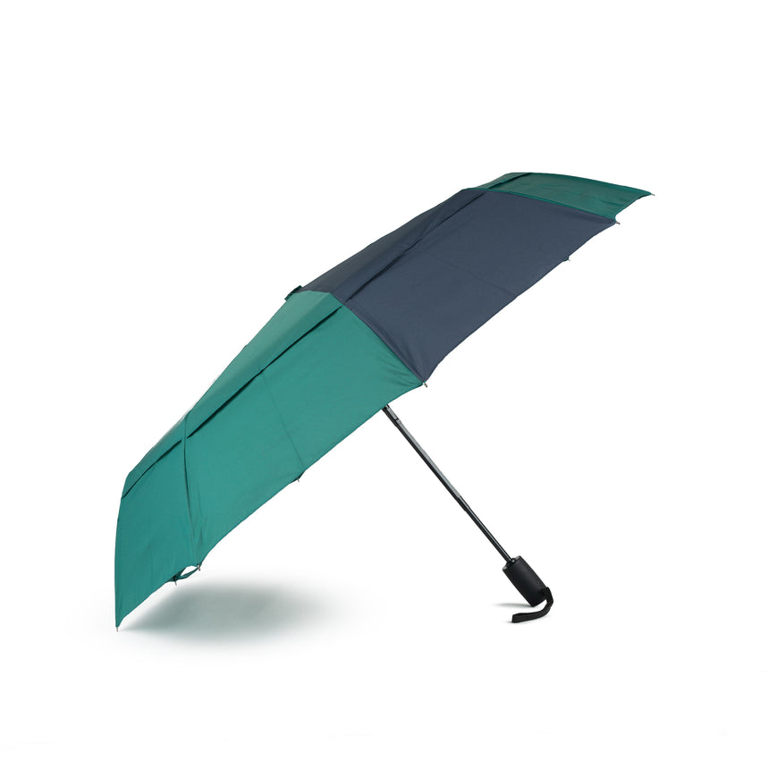 Roka London Waterloo Sustainable Umbrella,Teal & Midnight