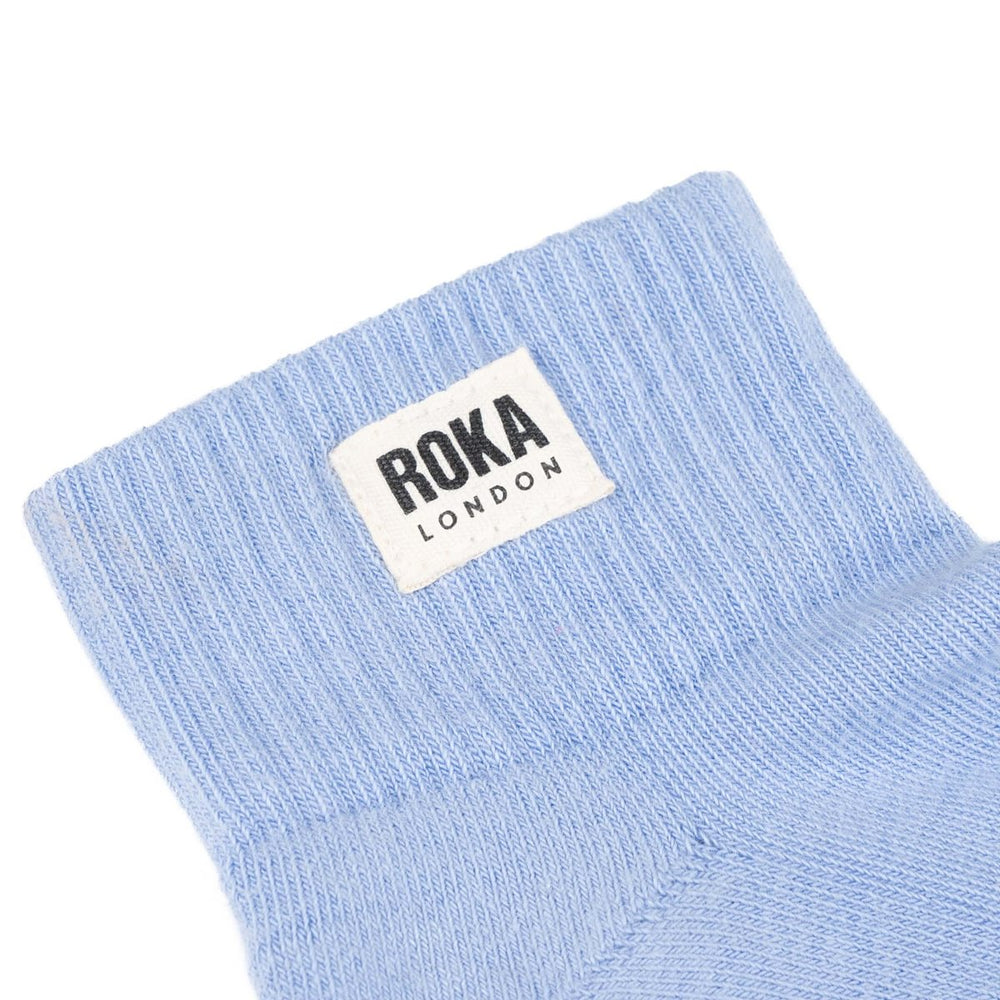 Roka London Wembley Organic Cotton Ankle Socks, Thistle