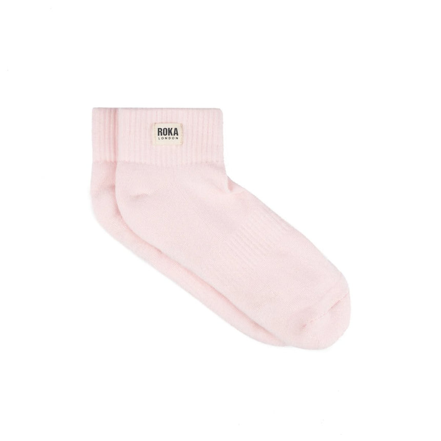 Roka London Wembley Organic Cotton Ankle Socks, Transcendent  Pink