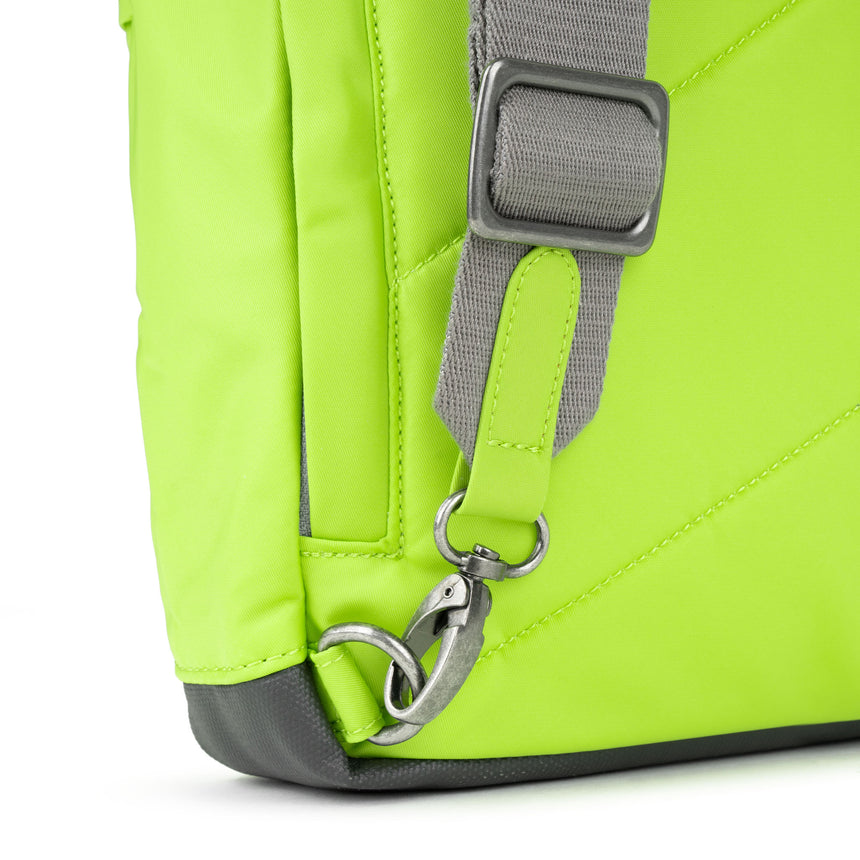 Roka London Willesden B XL Crossbody Bag, Lime (Recycled Nylon)