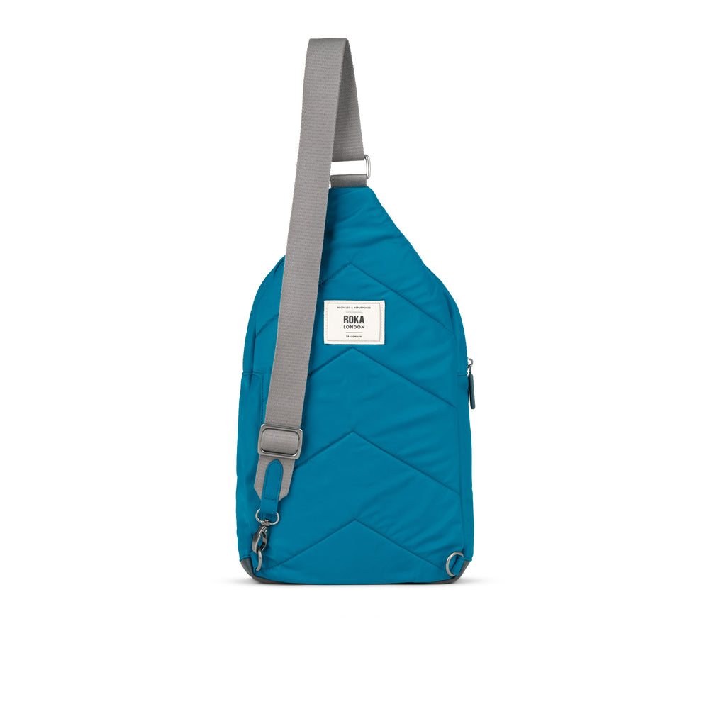 Roka London Willesden B XL Crossbody Bag, Seaport (Recycled Nylon)