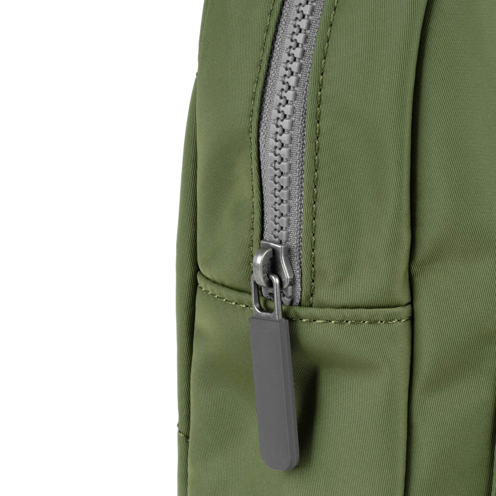 Roka London Willesden B Large Crossbody Bag, Avocado (Recycled Nylon)