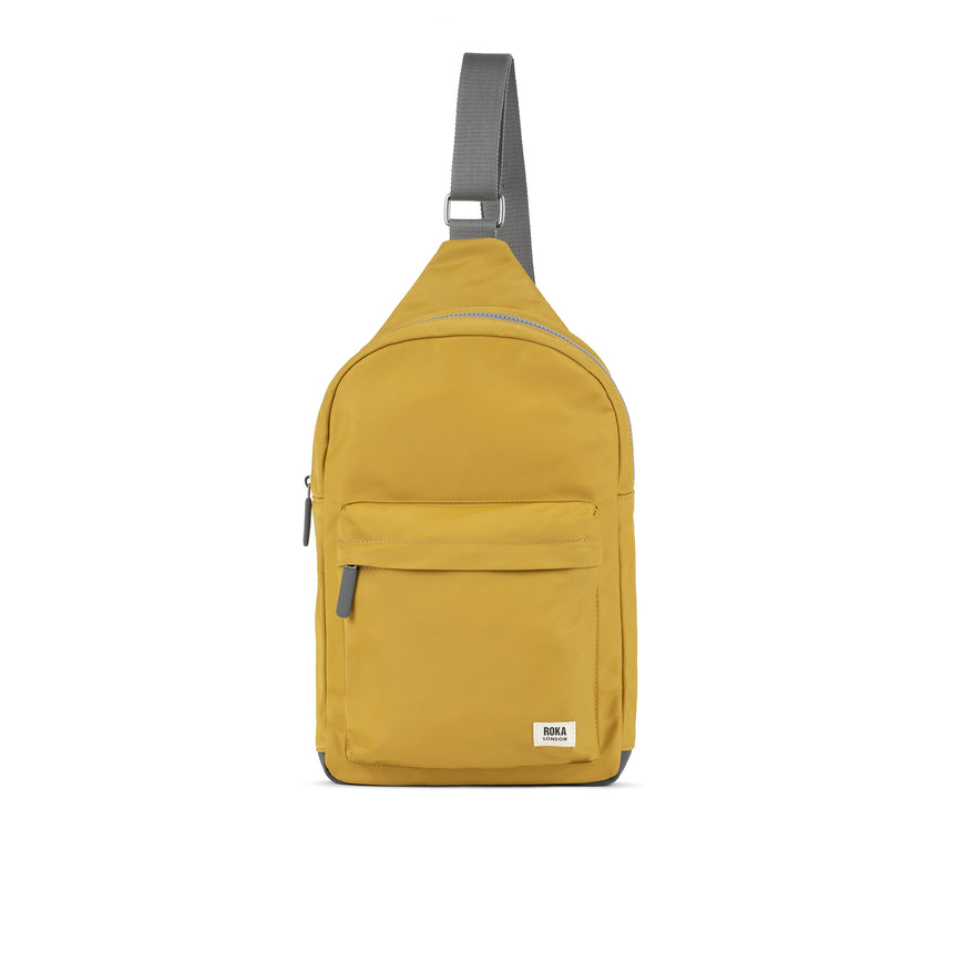 Roka London Willesden B XL Crossbody Bag, Corn (Recycled Nylon)