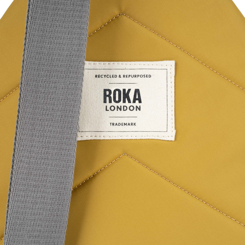 Roka London Willesden B XL Crossbody Bag, Corn (Recycled Nylon)