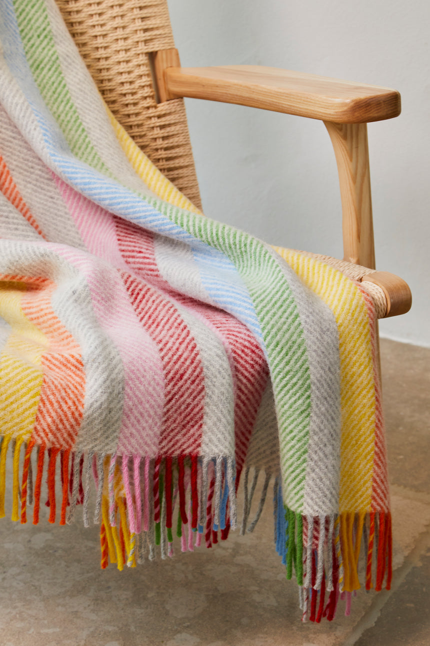 Tweedmill  Pure New Wool Throw, Rainbow