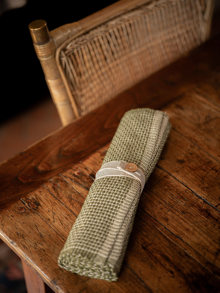 Morgan Wright Luxury Woven Placemat, Olive ( Set Of 2)