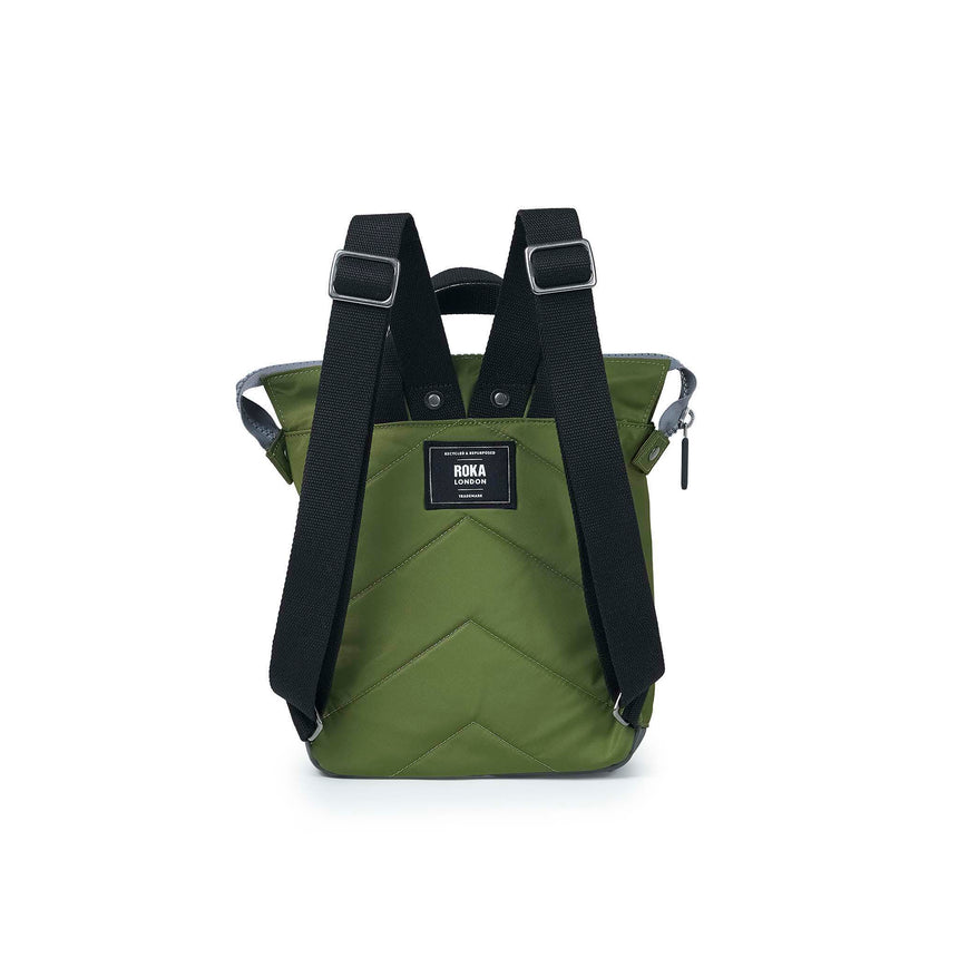 Roka London Black Label, Bantry B Small Rucksack, Avocado (Sustainable Nylon)